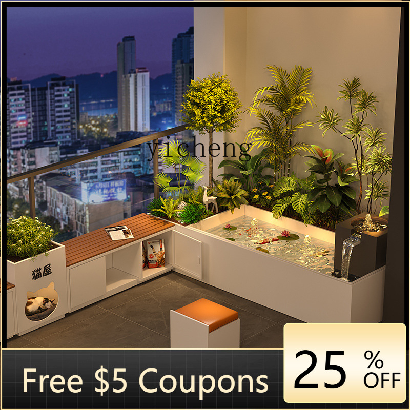 Garden Balcony Flower Box Sitt - Bonsai Garden Fountain recension och pris