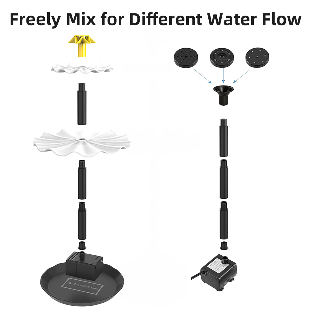 Solar Fountain Pump for Bird B - Bonsai Garden Fountain recension och pris