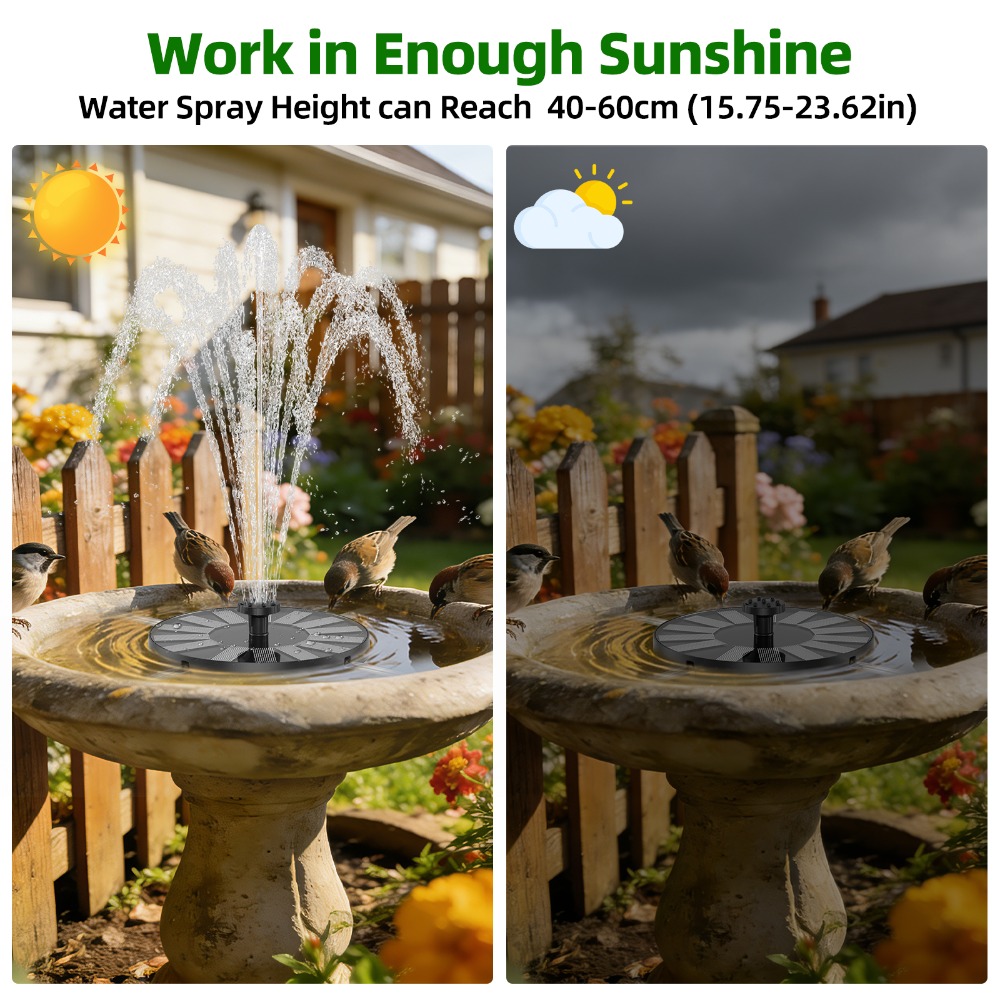 New 1.4W Solar Fountain Stable - Bonsai Garden Fountain recension och pris