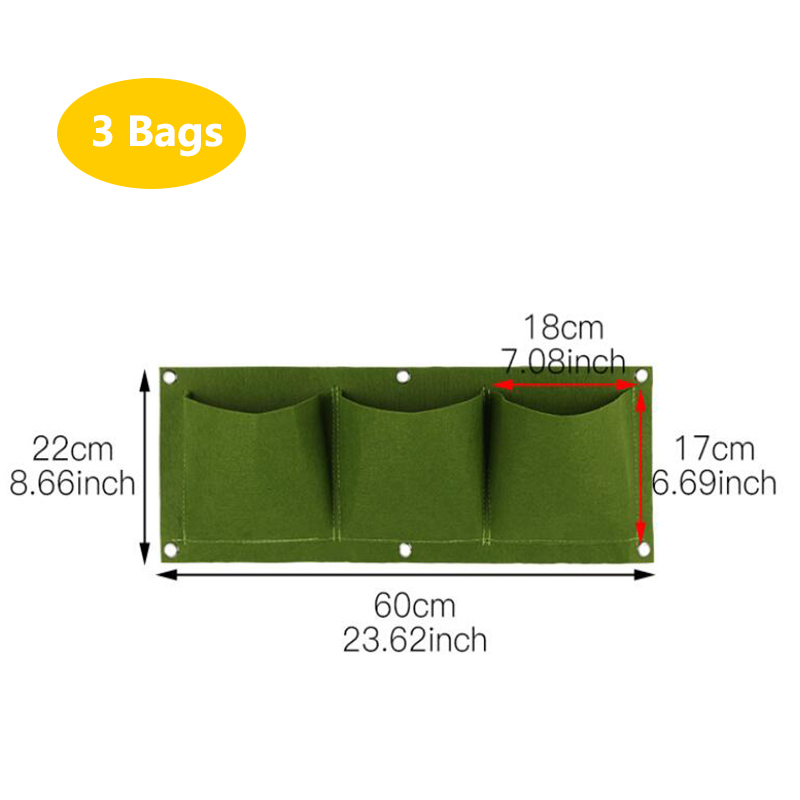 Wall Hanging Planting Bags Poc - Bonsai Vertical Garden recension och pris