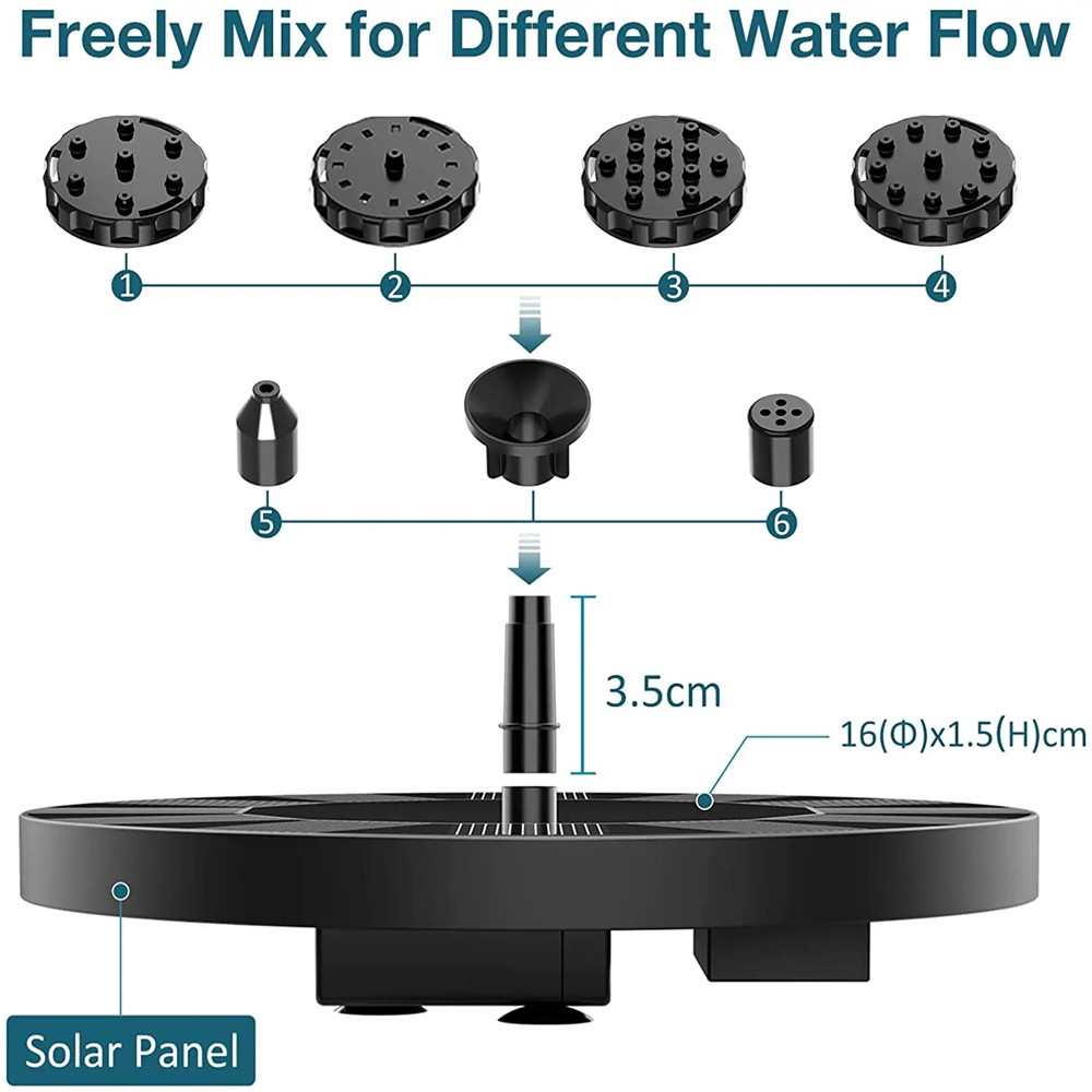 13cm Floating Solar Panel Sola - Bonsai Garden Fountain recension och pris